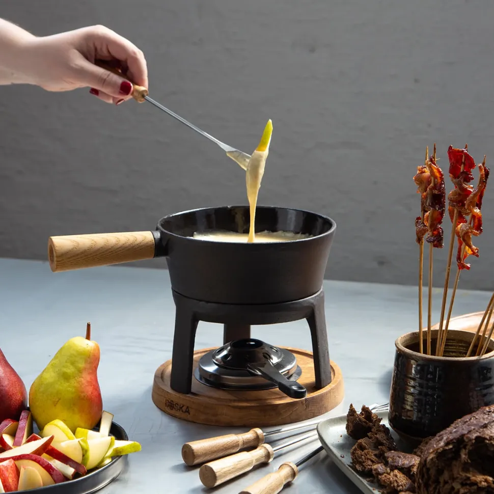 Fondueset Boska Pro M Black / Brown / Silver