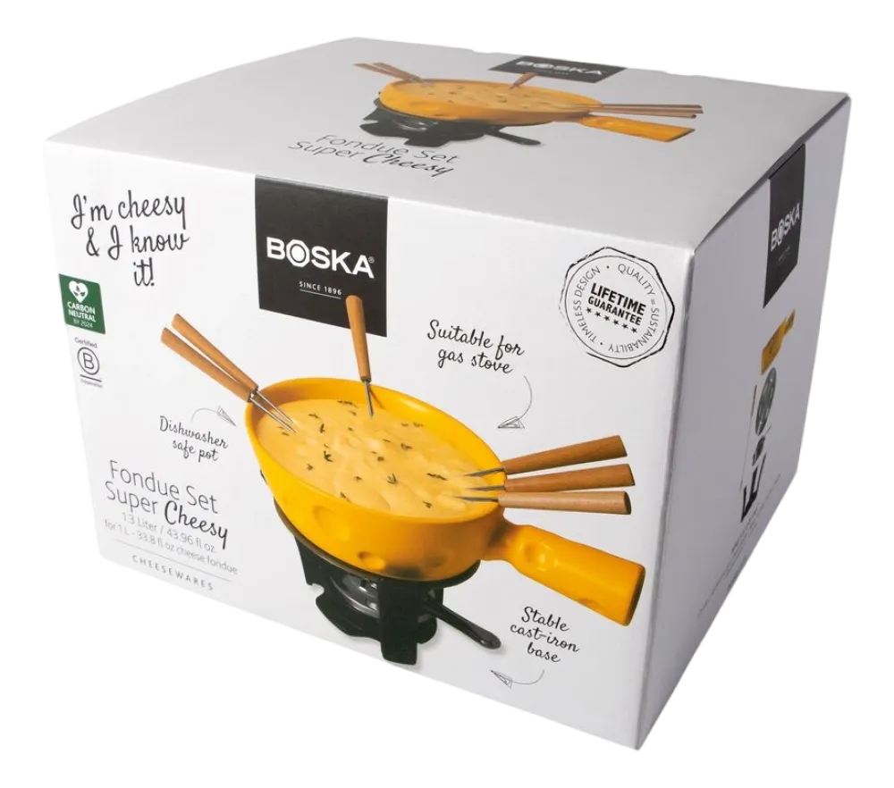 Boska Fondueset Super Cheesy Yellow / Silver / Black / Brown Sale