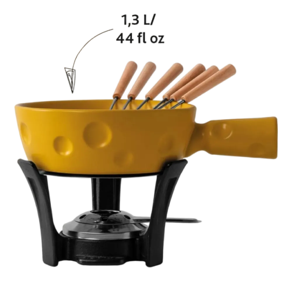 Boska Fondueset Super Cheesy Yellow / Silver / Black / Brown Sale