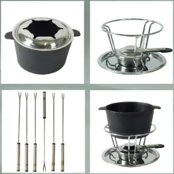 Kela Fondueset Comore voor 6 Personen Zwart 800ml Sale