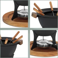 Fondueset Kela Country Personen Zwart 1 L