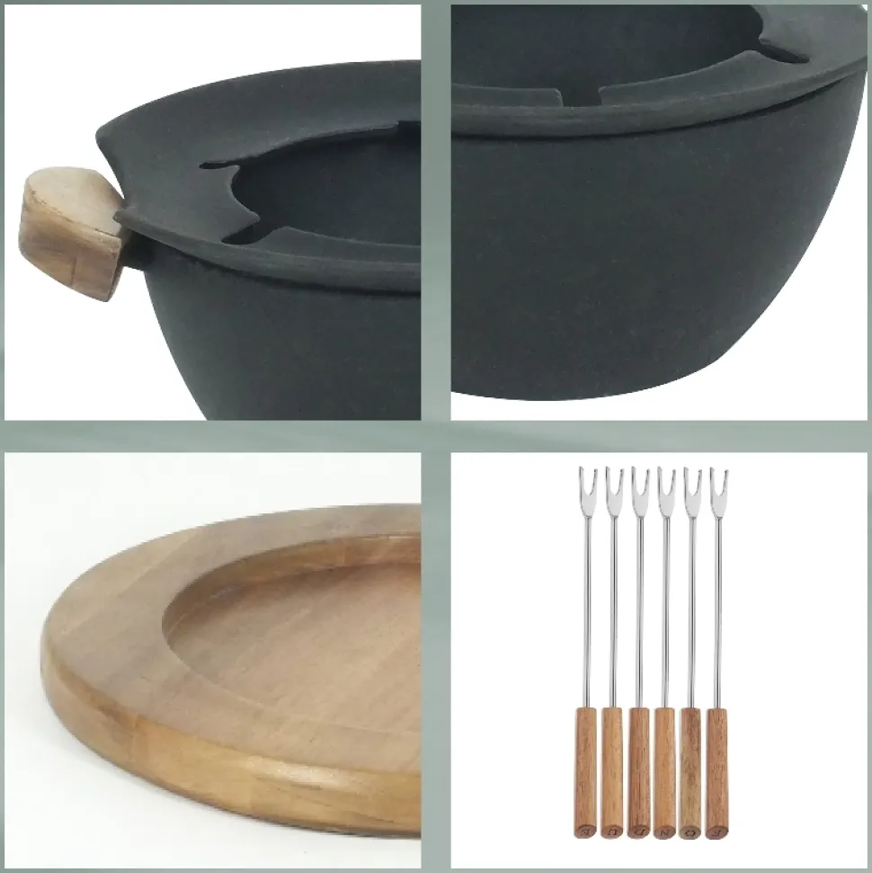 Fondueset Kela Country Personen Zwart 1 L