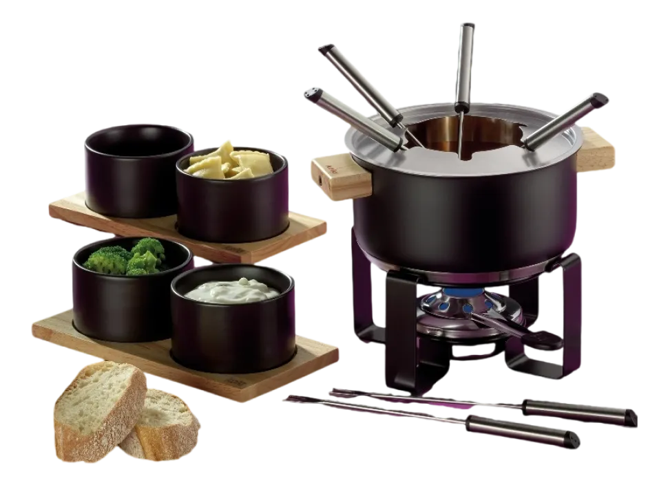 Fondueset Kela Gunten Zwart (16-Delig)