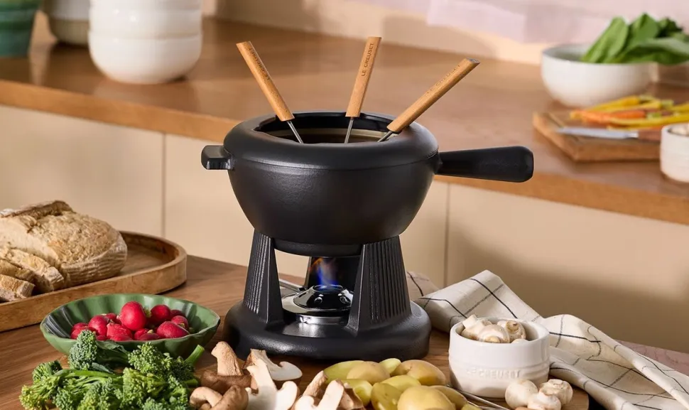 Fondueset Le Creuset Mode Sea Salt
