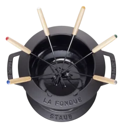 Fondueset Staub Zwart 20 cm (10-Delig)