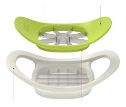 Joseph Joseph Fruit- en Groentesnijder Nest Press 2-in-1 Stone / Green Hot