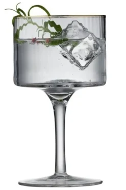 Gin & Tonic Glas Lyngby Glas Palermo Gold 320 ml (4-delig)