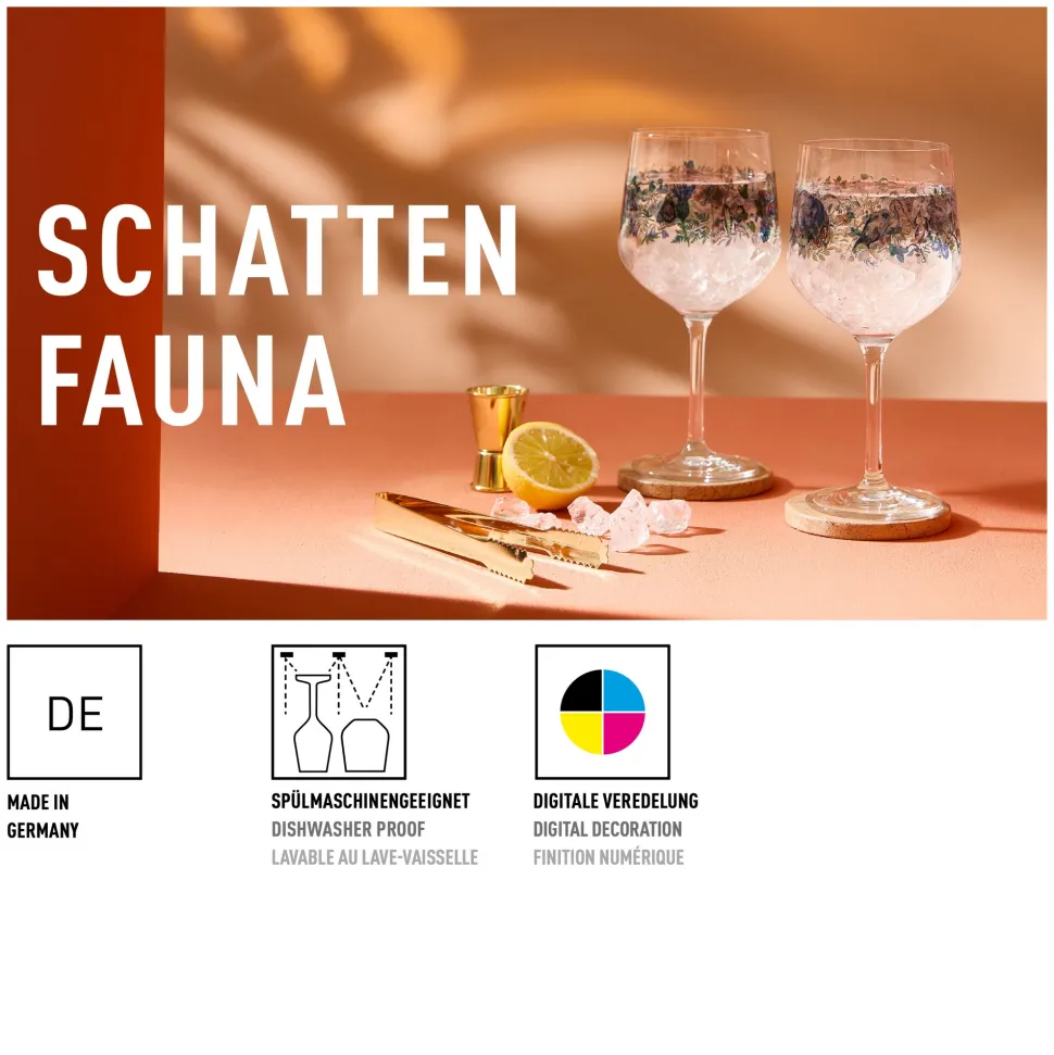 Gin & Tonicglas Ritzenhoff Schattenfauna #7 #8 720 ml (Set van 2)