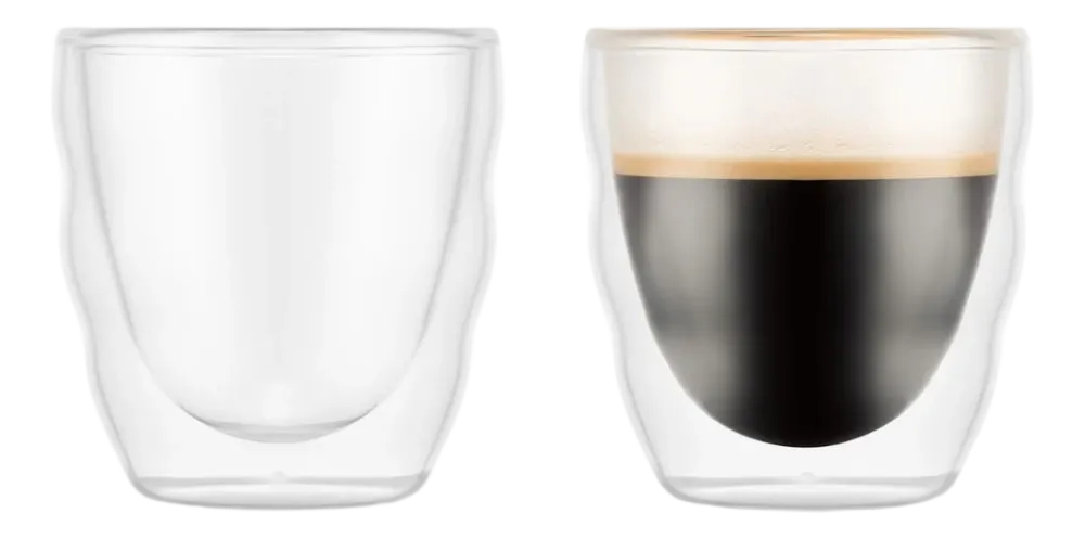 Bodum Glas Pilatus Transparent 80 ml (Set van 2) New