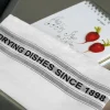 Glazendoek De Witte Lietaer Dish Black (2 stuks)
