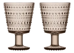 Iittala Gobletglas Kastehelmi Linnen 260 ml (Set van 2) New