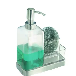 Gootsteenorganizer iDesign Forma Caddy Met Zeepdispenser Transparant