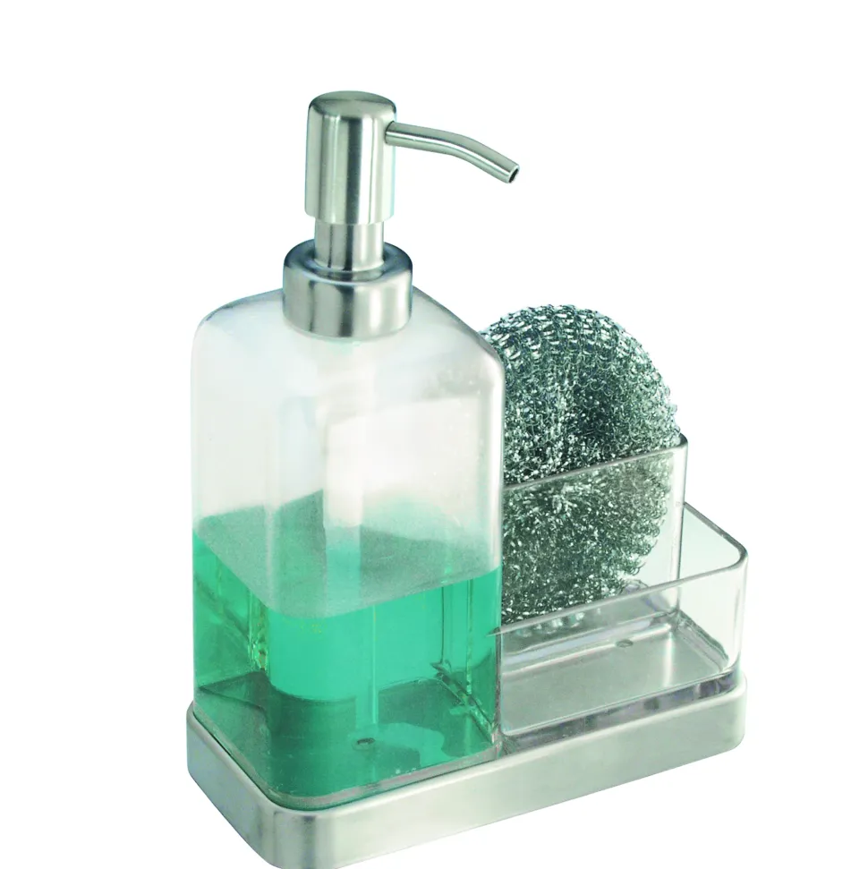 Gootsteenorganizer iDesign Forma Caddy Met Zeepdispenser Transparant