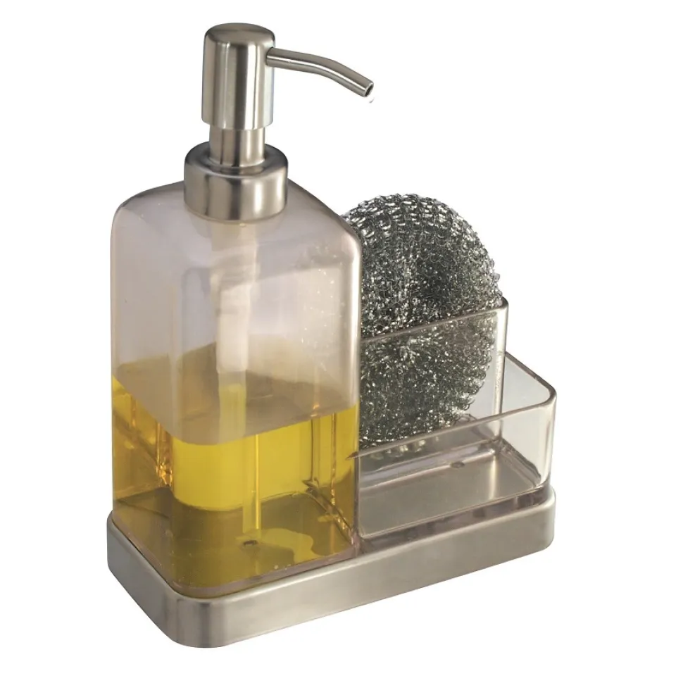 Gootsteenorganizer iDesign Forma Caddy Met Zeepdispenser Transparant