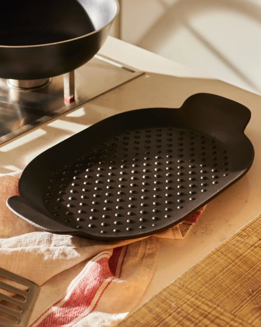 Alessi Grillpan Edo Cast Iron Black 40 x 24,5 cm Outlet