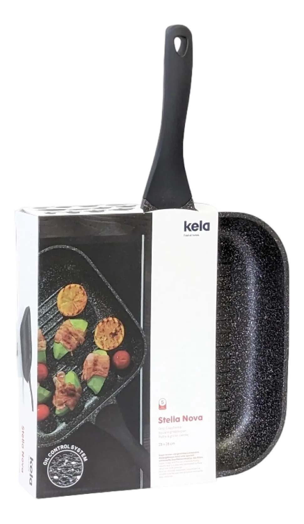 Grillpan Kela Stella Nova Vierkant Zwart 28 x 28 cm