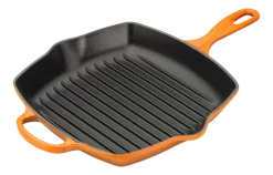 Le Creuset Grillpan Skillet Vierkant Oranjerood 26 cm Discount