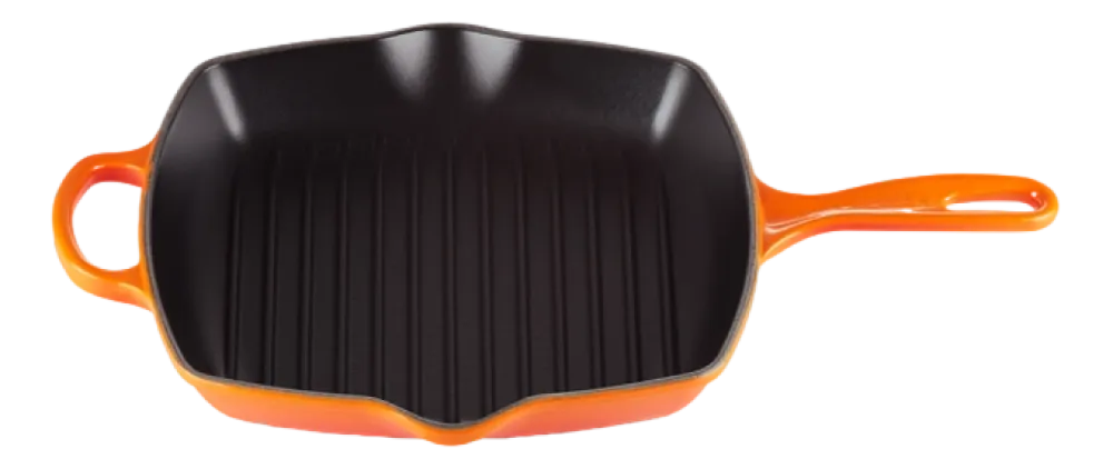 Le Creuset Grillpan Skillet Vierkant Oranjerood 26 cm Discount