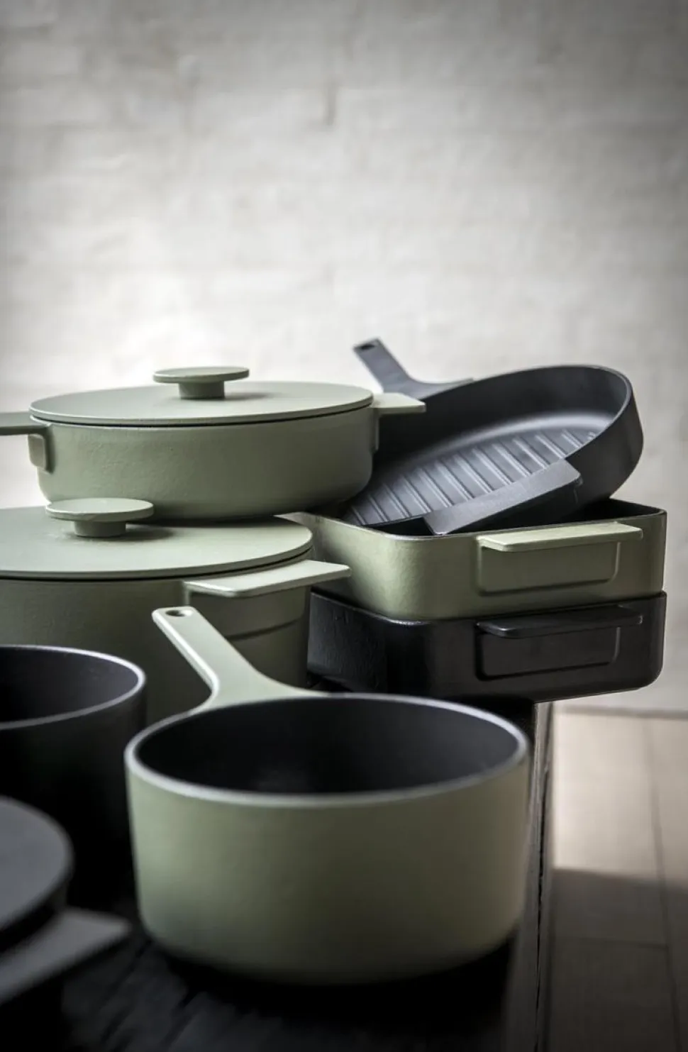 Grillpan Serax Surface Cookware By Sergio Herman Green 46 x 26 x 4,2 cm
