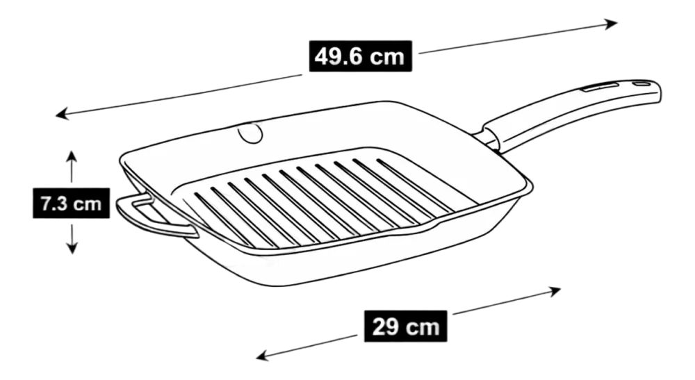 Tramontina Grillpan Titanex Zwart 27 x 27 cm Online