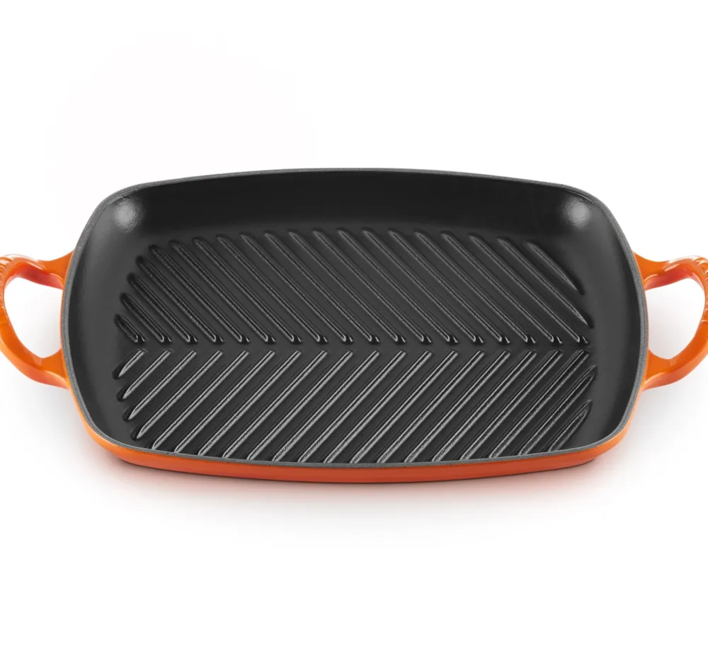 Le Creuset Grillplaat Rechthoekig Oranjerood 35 x 38 cm Clearance