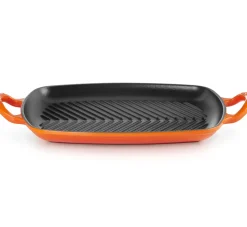 Le Creuset Grillplaat Rechthoekig Oranjerood 35 x 38 cm Clearance
