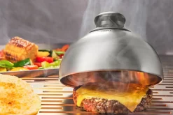 Gefu Hamburger- En Kaassmeltdeksel BBQ Zilver New