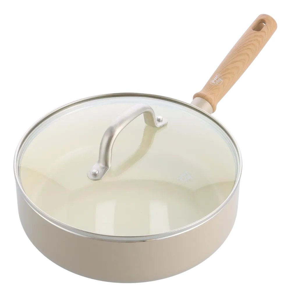 GreenChef Hapjespan Nordics Met Keramische Antikleeflaag met deksel 24 cm Best