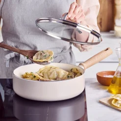 GreenChef Hapjespan Nordics Met Keramische Antikleeflaag met deksel 24 cm Best