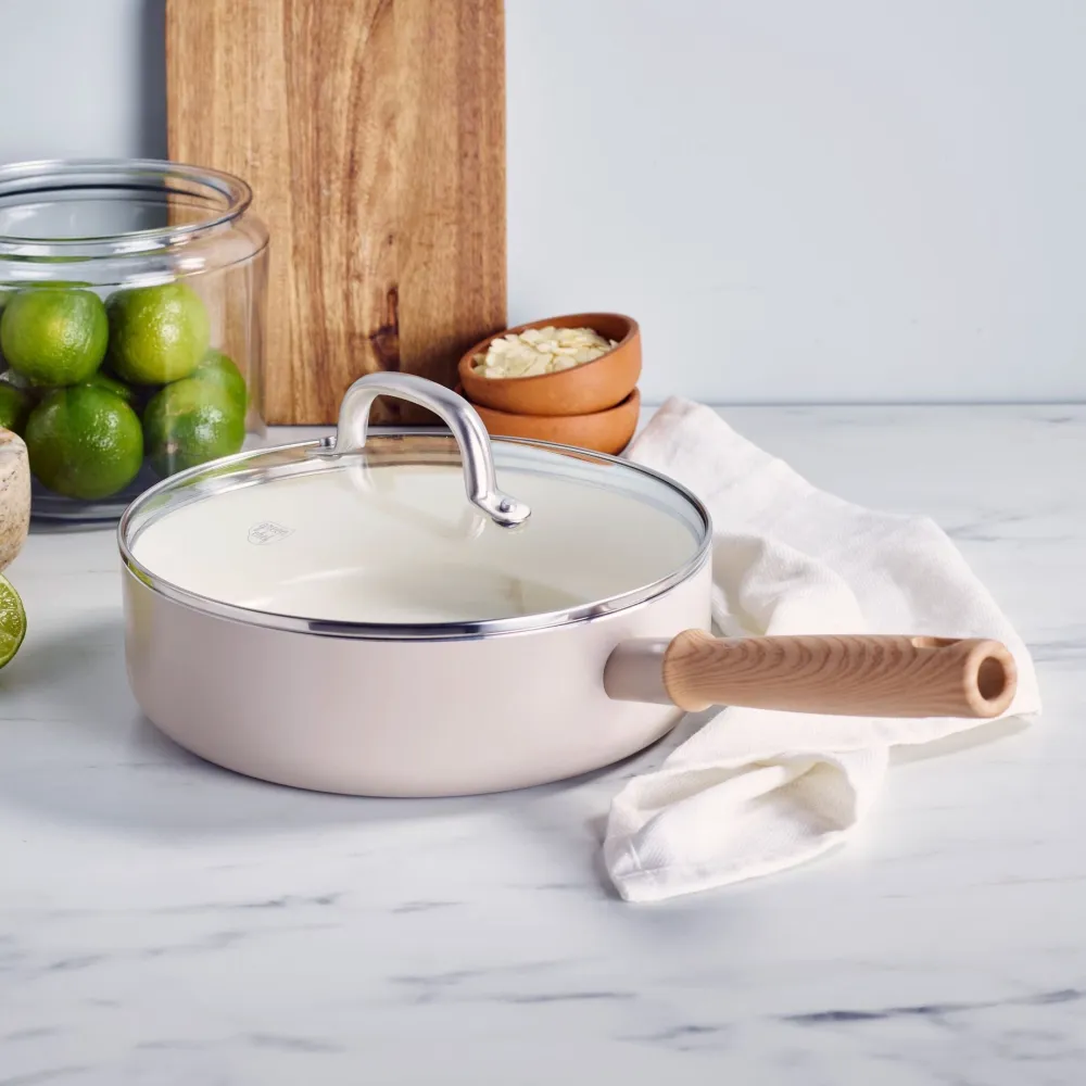 GreenChef Hapjespan Nordics Met Keramische Antikleeflaag met deksel 24 cm Best