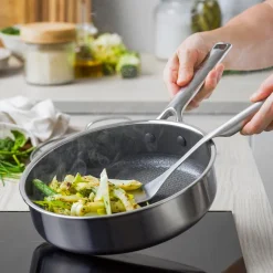 GreenPan Hapjespan Apex Met Glazen Deksel 24 cm Outlet