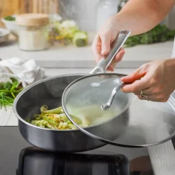 GreenPan Hapjespan Apex Met Glazen Deksel 24 cm Outlet