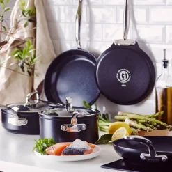 Hapjespan Greenpan Barcelona Pro Met Keramische Antikleeflaag Met Deksel 28 cm