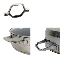 Hapjespan Kela Lucca Met Deksel Zilver 32 cm