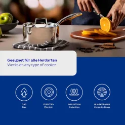 Hapjespan Tramontina Grano 3-Laags Zilver 30 cm