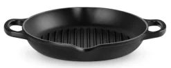 Hoge Grill Le Creuset Rond Mat Zwart 25 cm