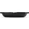 Hoge Grill Le Creuset Vierkant Mat Zwart 30 cm
