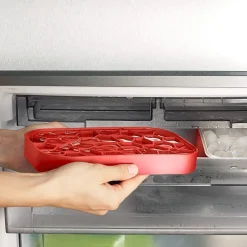 Ijsblokjesmaker Lékué IJsblokjesvorm met bewaardoos Red