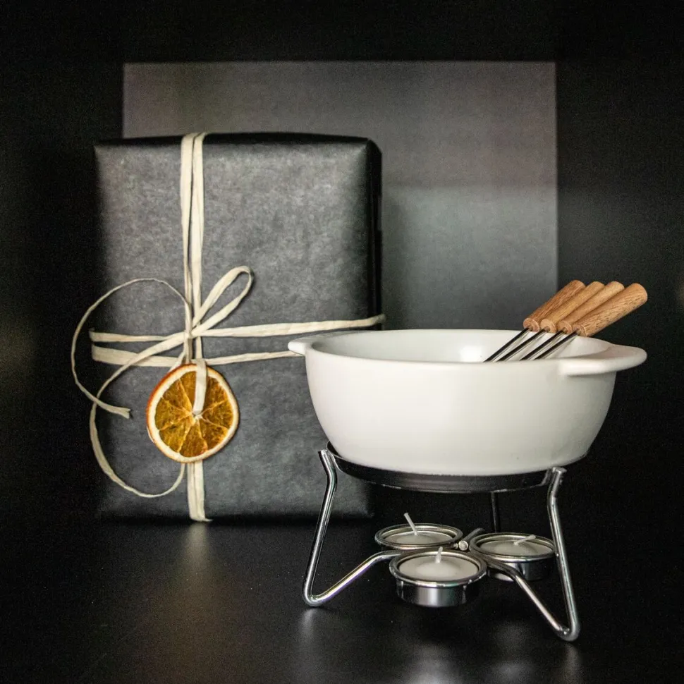 Kaasfondueset Boska Party Silver / White
