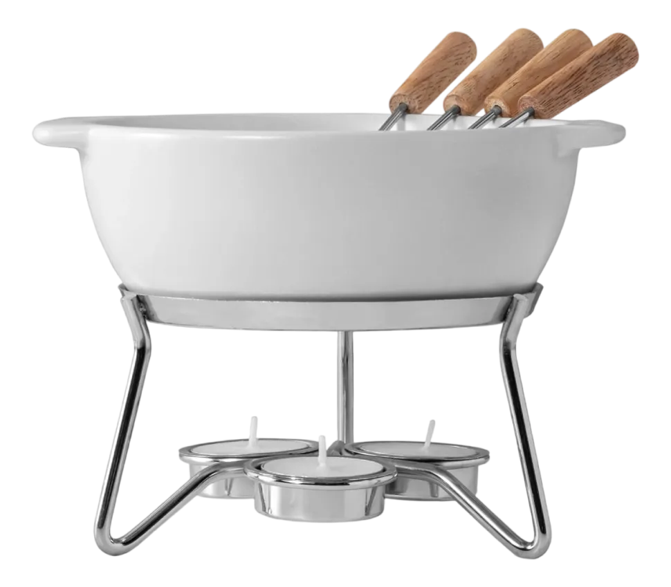 Kaasfondueset Boska Party Silver / White