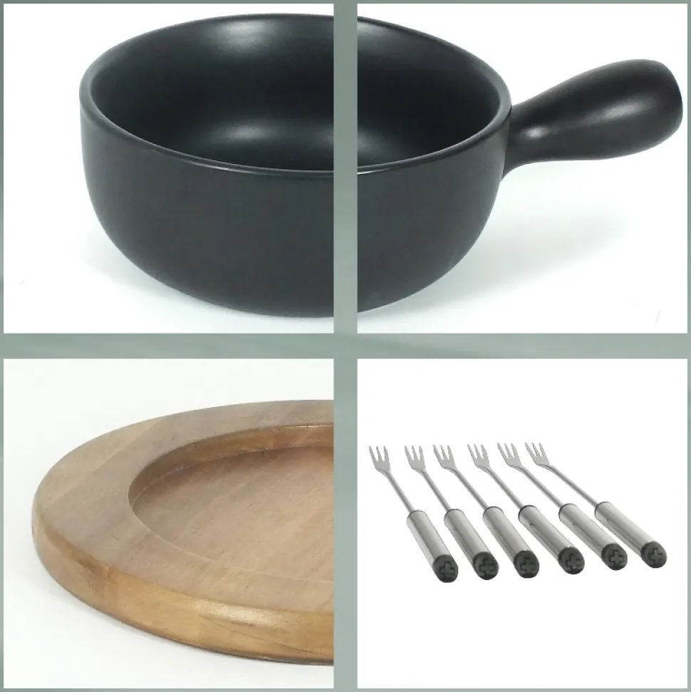 Kaasfondueset Kela Country 6 Personen Zwart 2 L