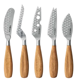 Kaasmessenset Boska Oslo+ Small Brown / Silver (Set van 5)