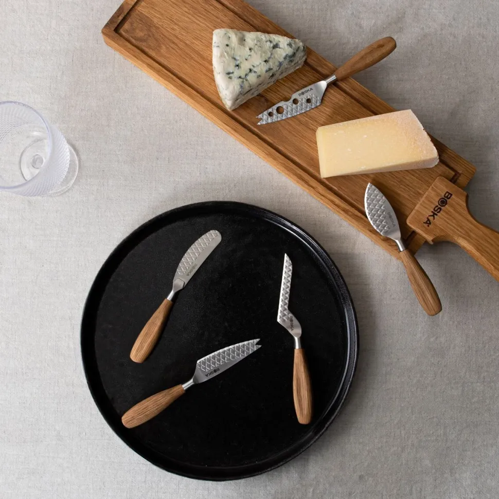 Kaasmessenset Boska Oslo+ Small Brown / Silver (Set van 5)