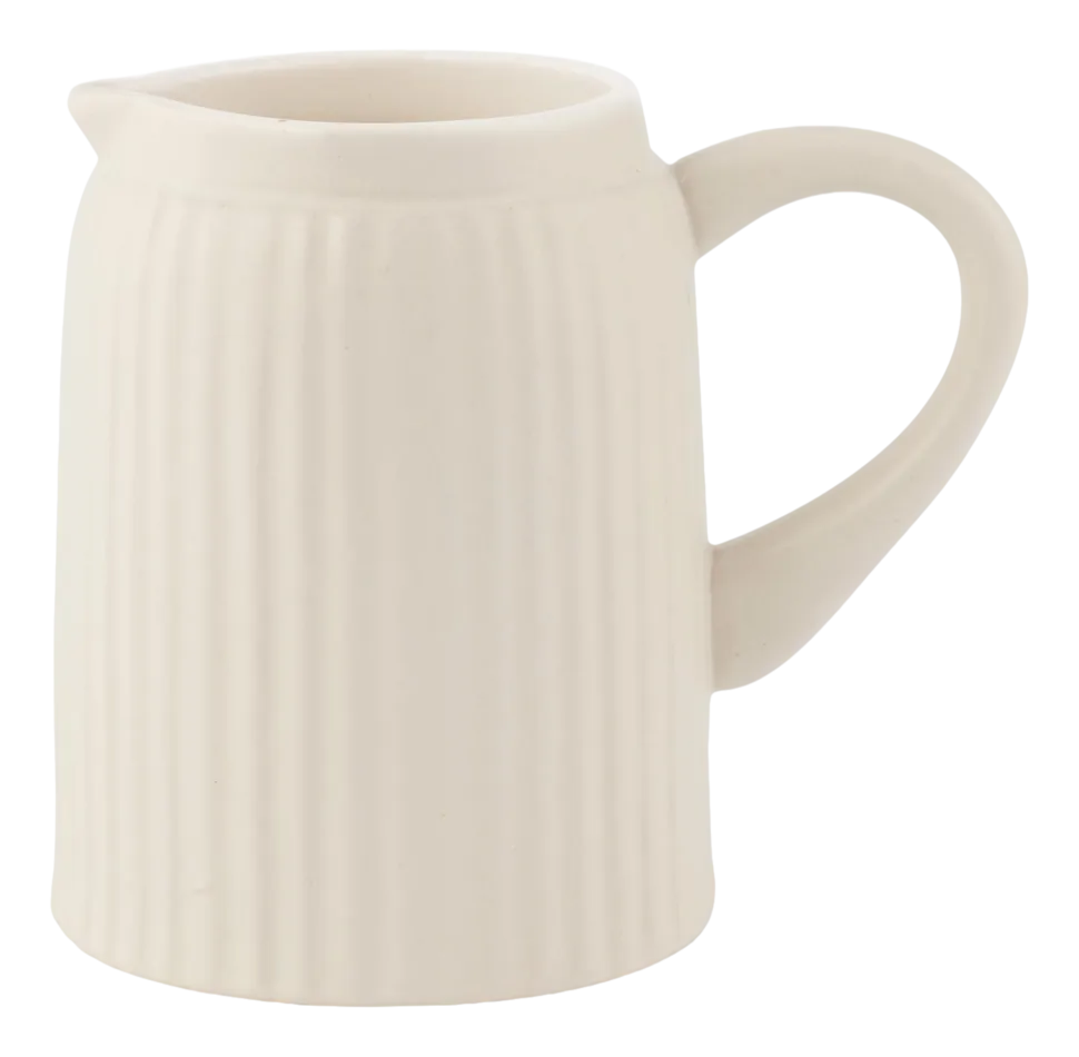 Karaf vtwonen Jug With Ear Ceramic Offwhite