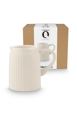 Karaf vtwonen Jug With Ear Ceramic Offwhite