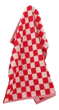 Bunzlau Castle Keukendoek Block Rood Outlet