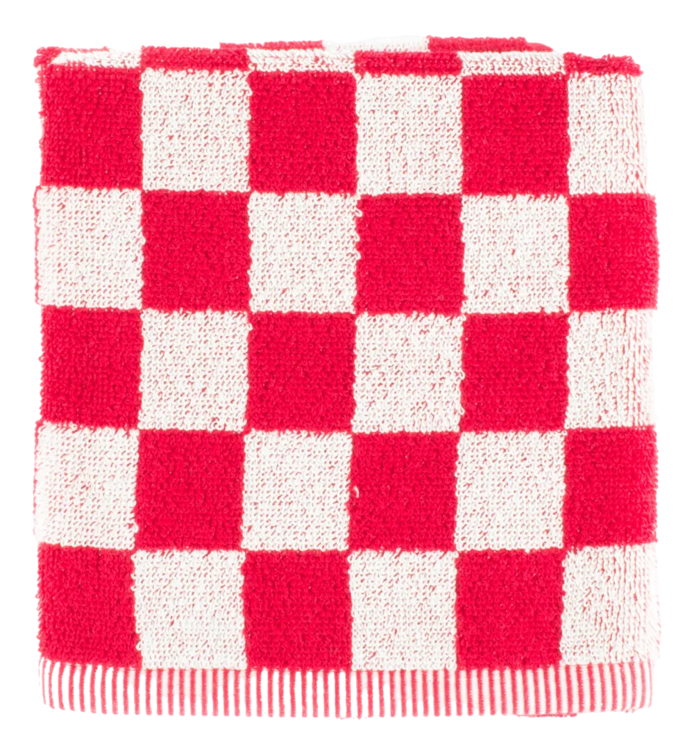 Bunzlau Castle Keukendoek Block Rood Outlet