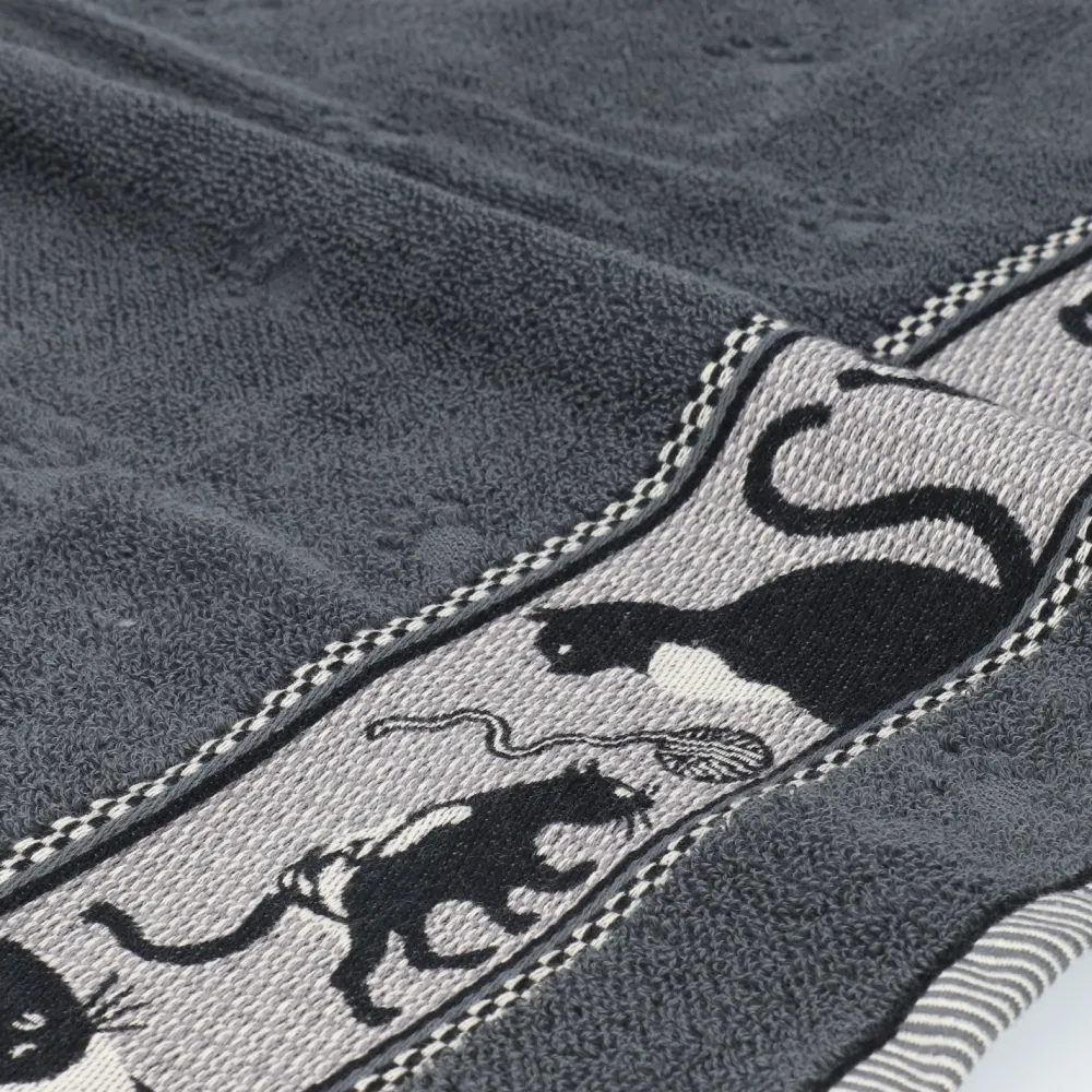 Bunzlau Castle Keukendoek Cats Anthracite KitchenTowelCatsAnthracite - 60 x 53 cm Best