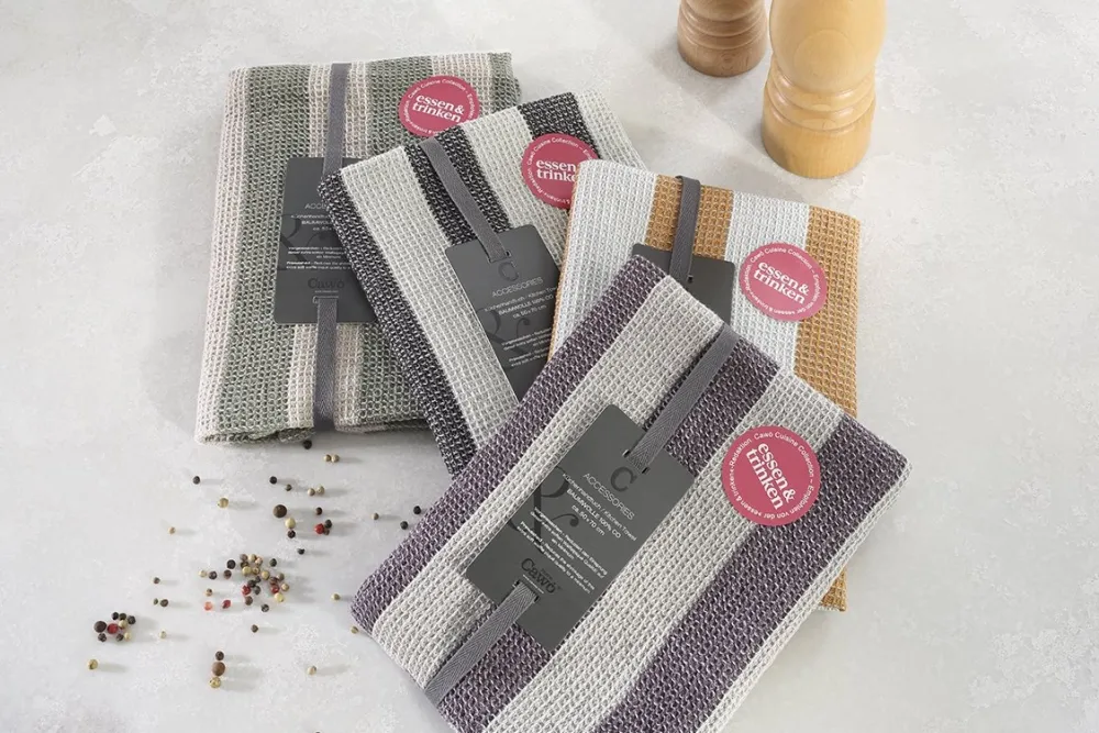 Cawo Keukendoek Cawö Piqué Cuisine Stripes (Set van 4) New