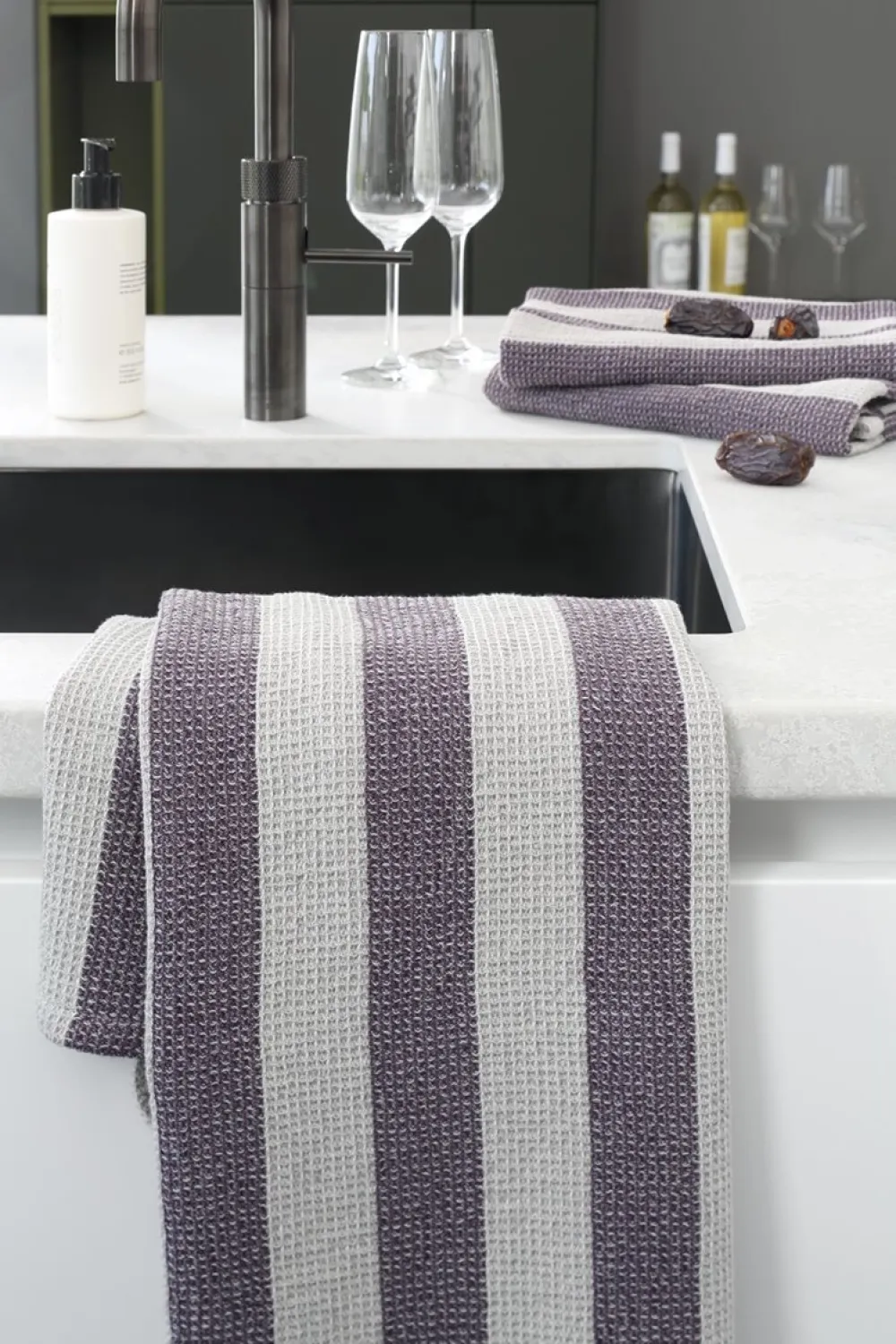 Cawo Keukendoek Cawö Piqué Cuisine Stripes (Set van 4) Best